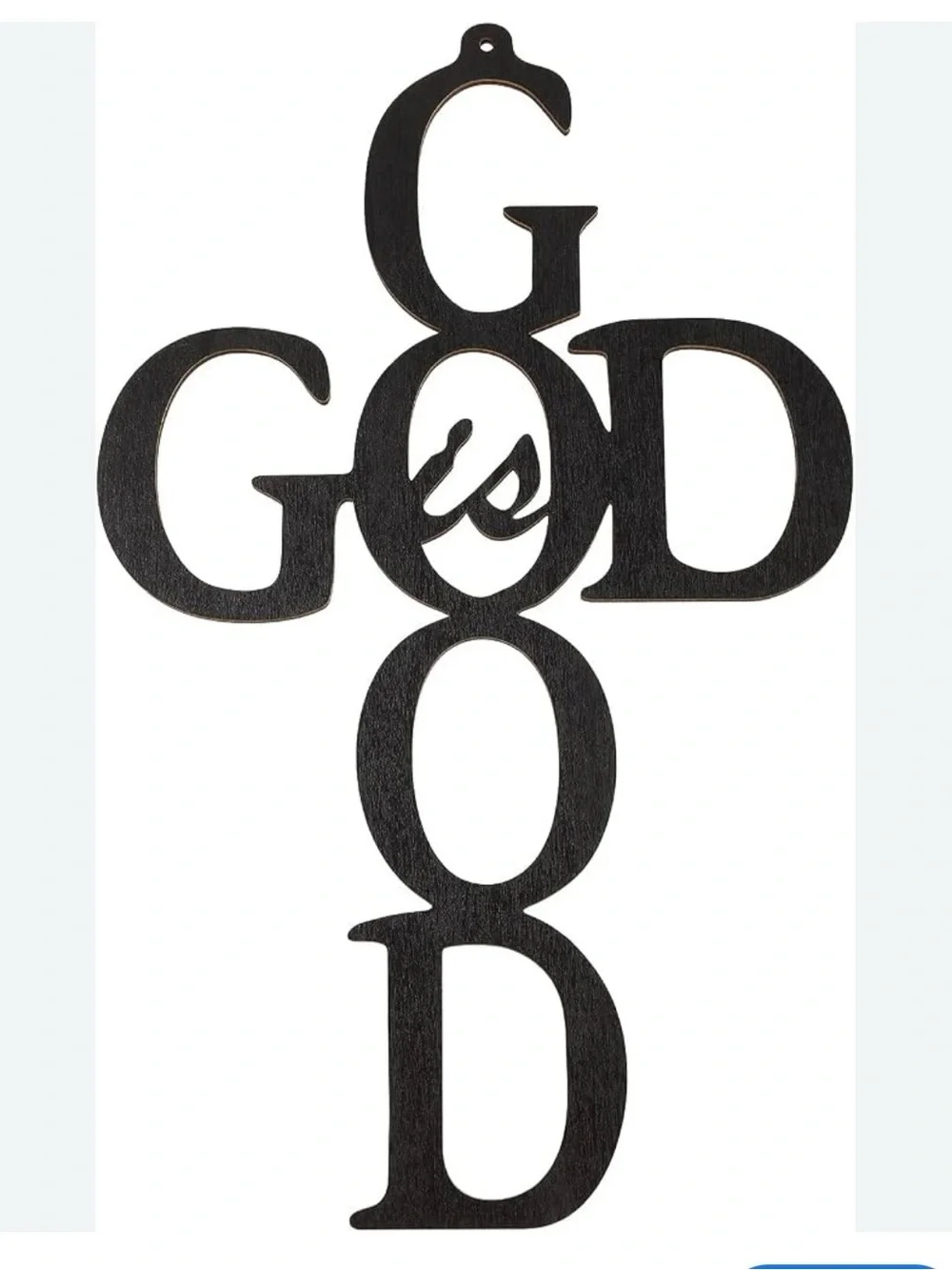 Faith-Inspired 'God is Good' Black Wall Cross